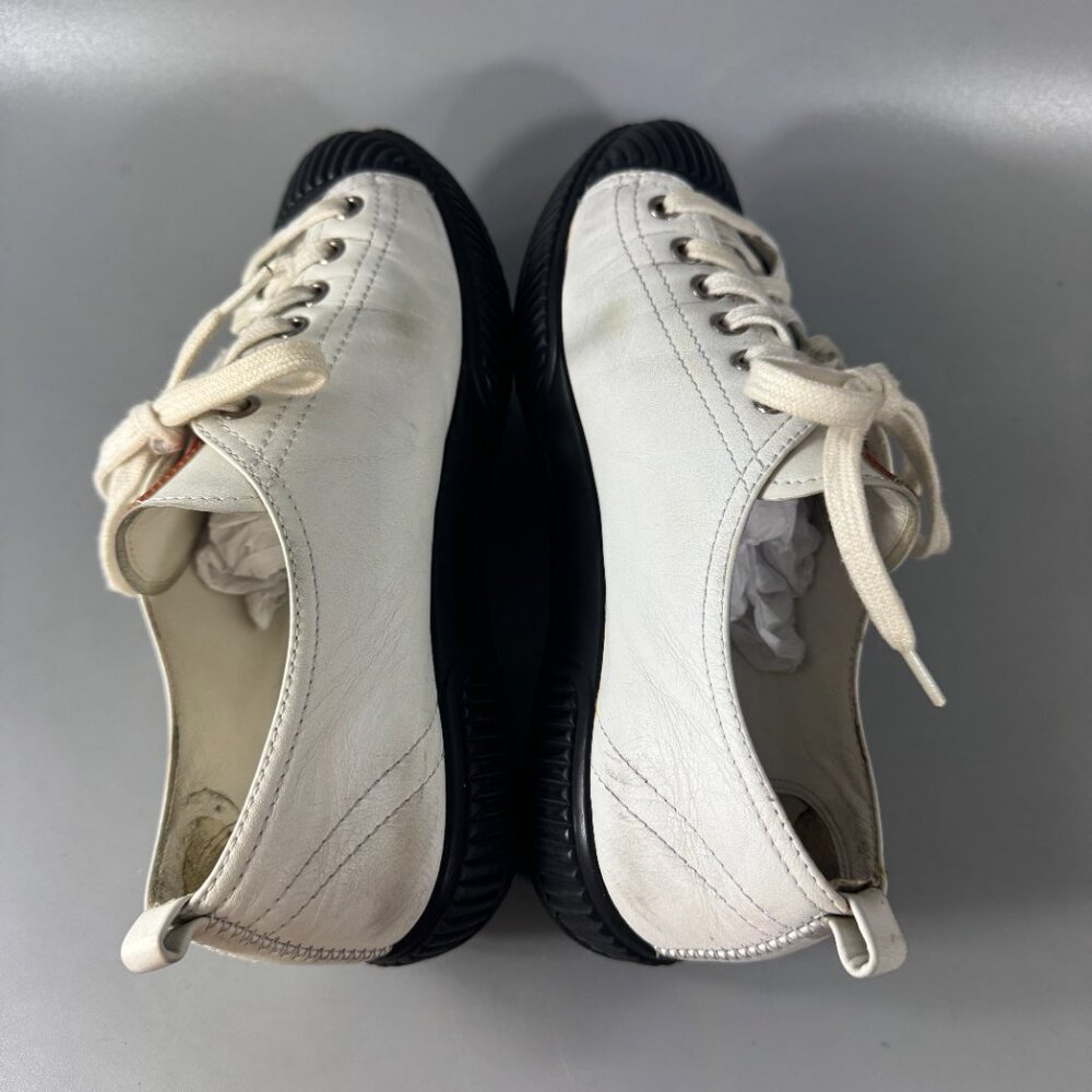 Prada Sport White Leather Cap Toe Lace Up Sneakers Size 35 1/2 - Picture 7 of 13